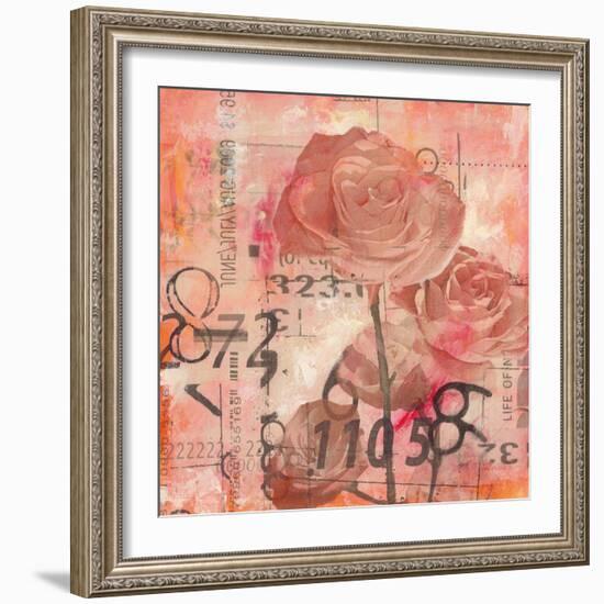 Text Roses-Jane Bellows-Framed Premium Giclee Print