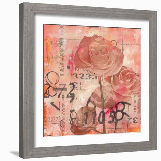 Text Roses-Jane Bellows-Framed Premium Giclee Print