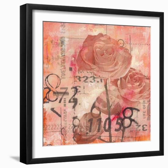 Text Roses-Jane Bellows-Framed Premium Giclee Print