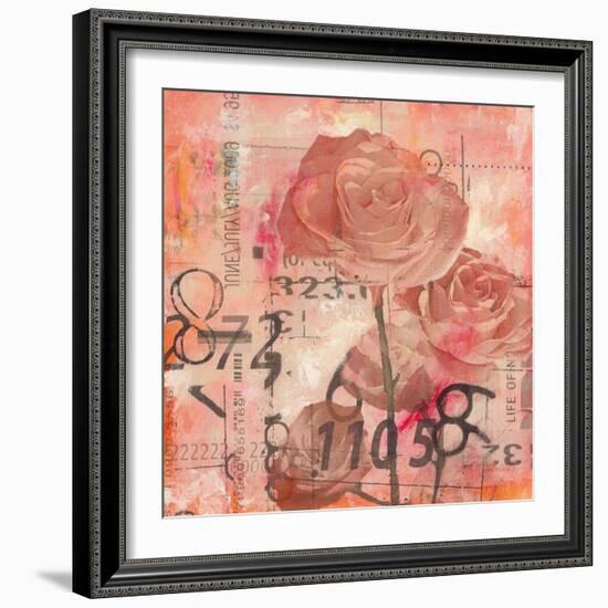 Text Roses-Jane Bellows-Framed Premium Giclee Print