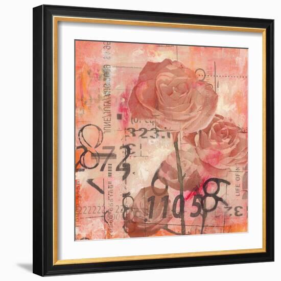 Text Roses-Jane Bellows-Framed Art Print