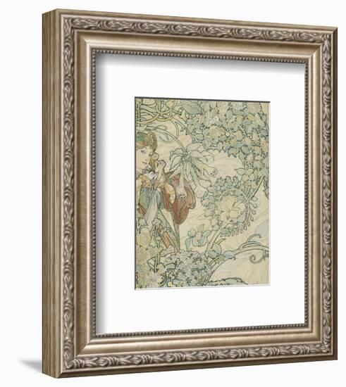 Textile Design-Alphonse Mucha-Framed Premium Giclee Print