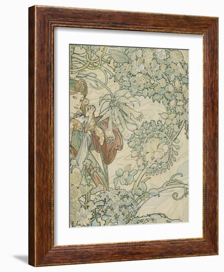 Textile Design-Alphonse Mucha-Framed Giclee Print