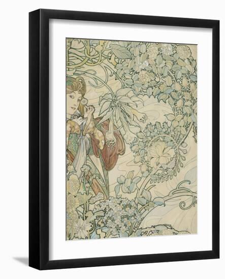 Textile Design-Alphonse Mucha-Framed Giclee Print