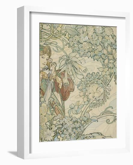 Textile Design-Alphonse Mucha-Framed Giclee Print