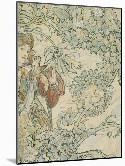 Textile Design-Alphonse Mucha-Mounted Giclee Print