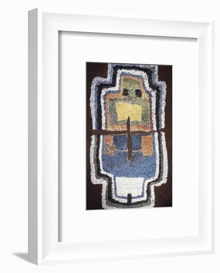 Textile with geometric design, possibly used during ceremonial processions, South America-Werner Forman-Framed Photographic Print