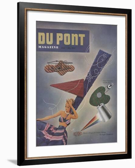 Textiles and Du Pont, Front Cover of 'The Du Pont Magazine', June-July 1947-null-Framed Giclee Print