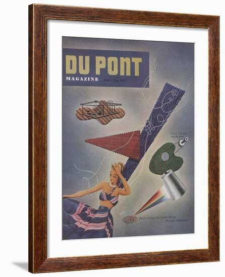 Textiles and Du Pont, Front Cover of 'The Du Pont Magazine', June-July 1947-null-Framed Giclee Print