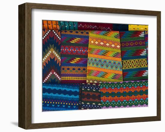 Textiles, Santiago Atitlan, Lake Atitlan, Guatemala, Central America-Sergio Pitamitz-Framed Photographic Print