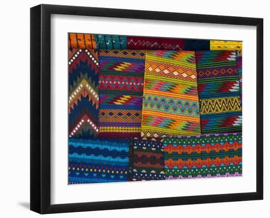 Textiles, Santiago Atitlan, Lake Atitlan, Guatemala, Central America-Sergio Pitamitz-Framed Photographic Print