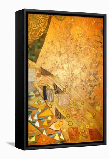 Texture, Background and Colorful Image of an Original Abstract Painting Composition,Oil on Canvas-ralwel-Framed Stretched Canvas