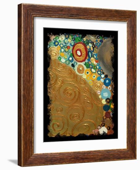 Texture, Background and Colorful Image of an Original Abstract Painting,Oil on Canvas-ralwel-Framed Art Print