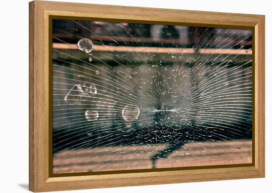 Texture of Broken Glass in Italy-null-Framed Stretched Canvas