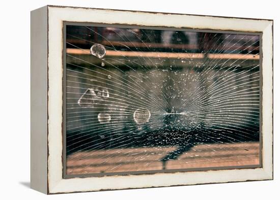 Texture of Broken Glass in Italy-null-Framed Stretched Canvas