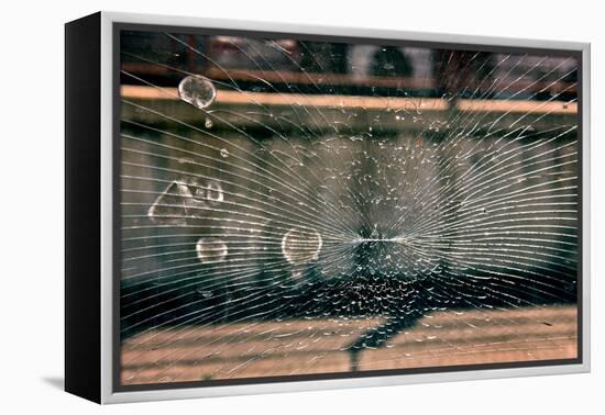Texture of Broken Glass in Italy-null-Framed Stretched Canvas