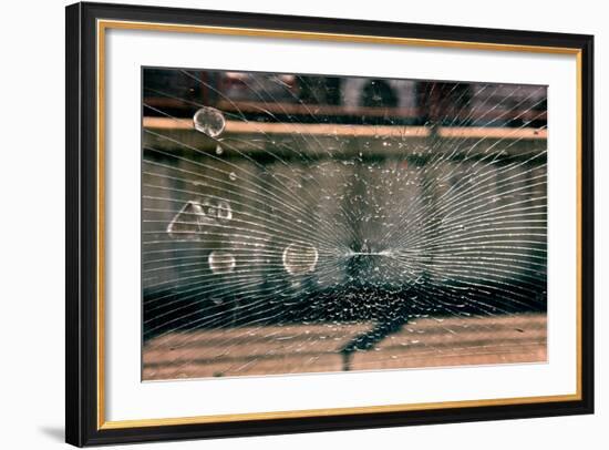 Texture of Broken Glass in Italy-null-Framed Photo