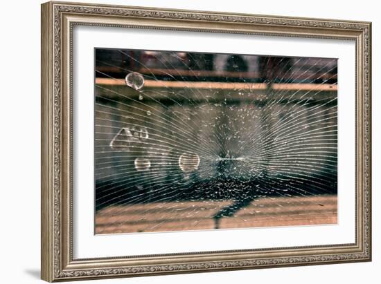 Texture of Broken Glass in Italy-null-Framed Photo