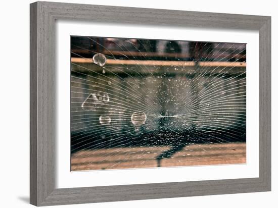 Texture of Broken Glass in Italy-null-Framed Photo