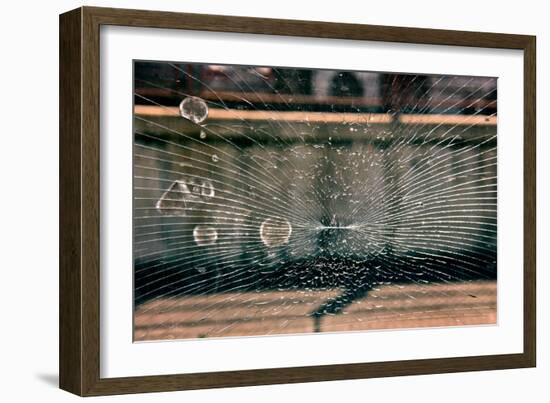 Texture of Broken Glass in Italy-null-Framed Photo