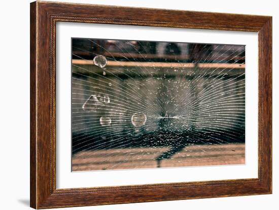 Texture of Broken Glass in Italy-null-Framed Photo