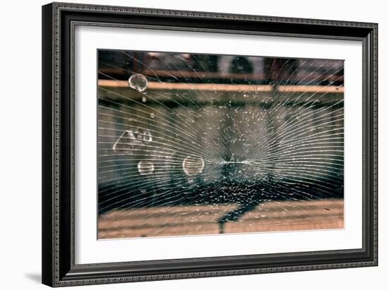 Texture of Broken Glass in Italy-null-Framed Photo