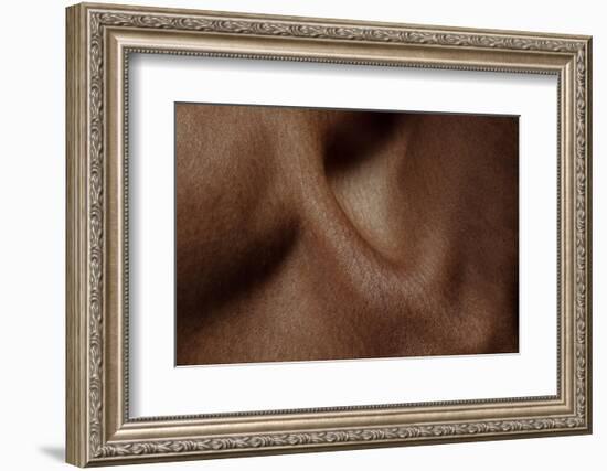 Texture of Human Skin. close up of African-American Male Body-master1305-Framed Photographic Print