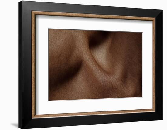 Texture of Human Skin. close up of African-American Male Body-master1305-Framed Photographic Print