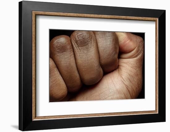 Texture of Human Skin. close up of African-American Male Body-master1305-Framed Photographic Print