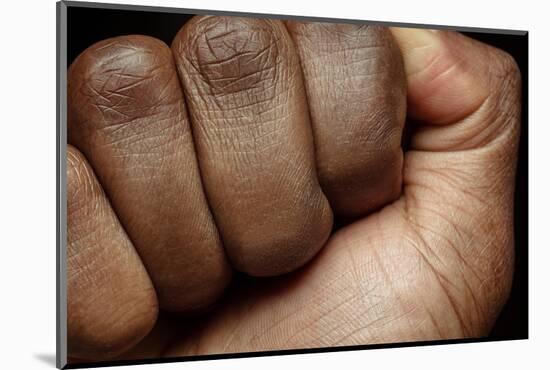 Texture of Human Skin. close up of African-American Male Body-master1305-Mounted Photographic Print