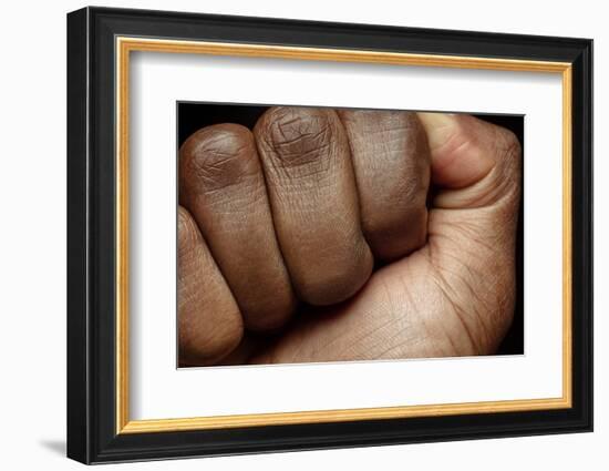 Texture of Human Skin. close up of African-American Male Body-master1305-Framed Photographic Print