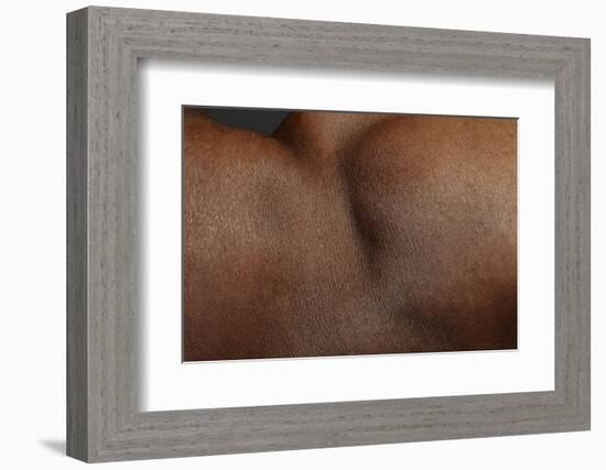 Texture of Human Skin. close up of African-American Male Body-master1305-Framed Photographic Print