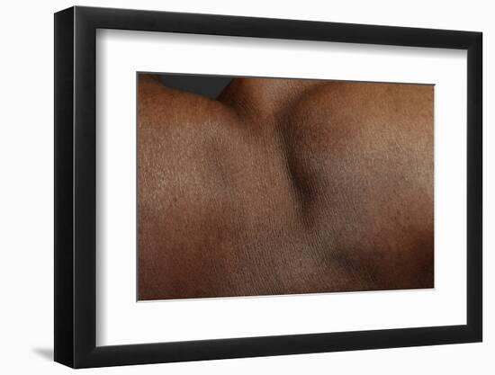 Texture of Human Skin. close up of African-American Male Body-master1305-Framed Photographic Print