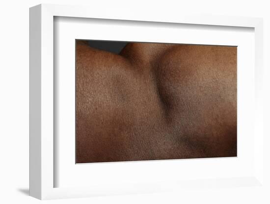 Texture of Human Skin. close up of African-American Male Body-master1305-Framed Photographic Print