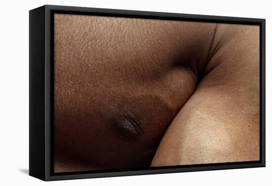 Texture of Human Skin. close up of African-American Male Body-master1305-Framed Premier Image Canvas