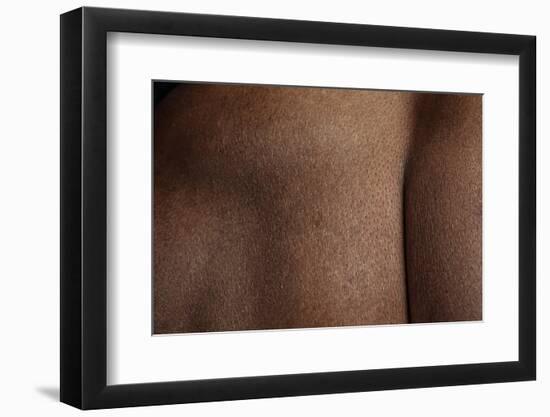 Texture of Human Skin. close up of African-American Male Body-master1305-Framed Photographic Print