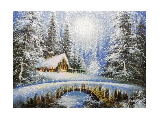 Texture Oil Painting Impressionism Oil Painting Winter Landscape