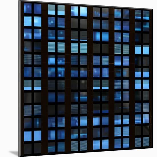 Texture Resembling Illuminated Windows in a Building at Night-Kamira-Mounted Photographic Print