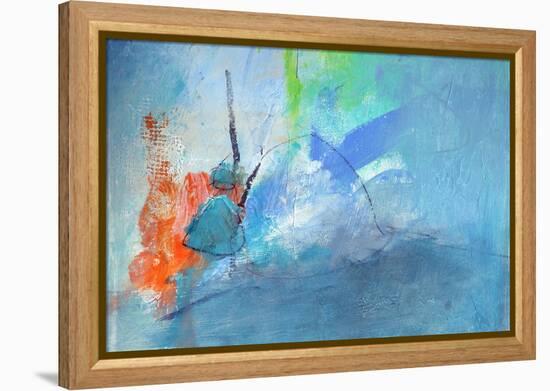 Textured Abstract Painting. Hand Painted Colorful Background with Space for Text.-Dorothy Gaziano-Framed Stretched Canvas