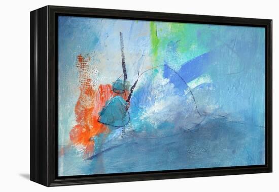 Textured Abstract Painting. Hand Painted Colorful Background with Space for Text.-Dorothy Gaziano-Framed Stretched Canvas