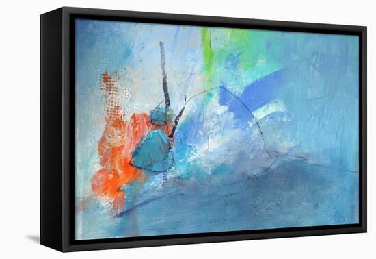 Textured Abstract Painting. Hand Painted Colorful Background with Space for Text.-Dorothy Gaziano-Framed Stretched Canvas