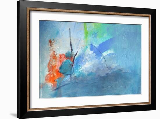 Textured Abstract Painting. Hand Painted Colorful Background with Space for Text.-Dorothy Gaziano-Framed Art Print