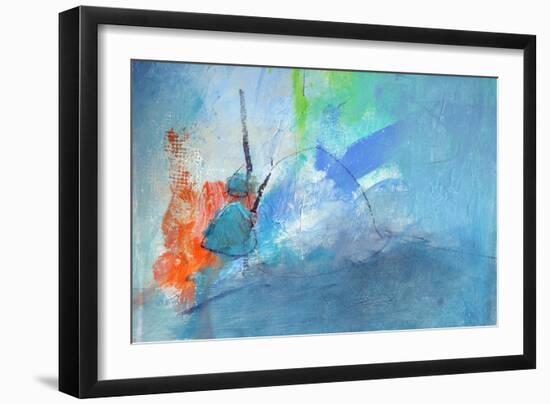 Textured Abstract Painting. Hand Painted Colorful Background with Space for Text.-Dorothy Gaziano-Framed Art Print