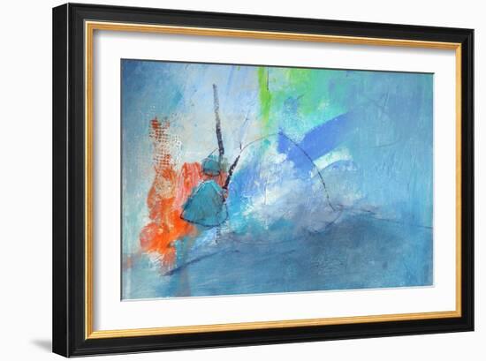 Textured Abstract Painting. Hand Painted Colorful Background with Space for Text.-Dorothy Gaziano-Framed Art Print