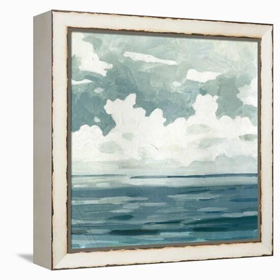 Textured Blue Seascape II-Emma Caroline-Framed Stretched Canvas
