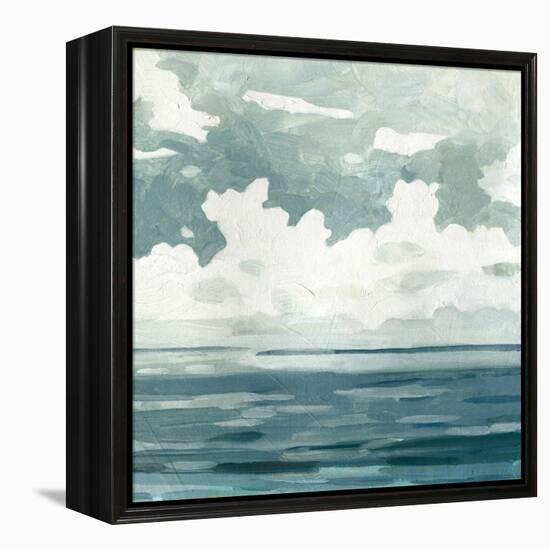 Textured Blue Seascape II-Emma Caroline-Framed Stretched Canvas