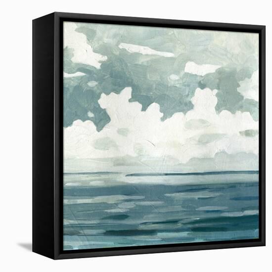 Textured Blue Seascape II-Emma Caroline-Framed Stretched Canvas