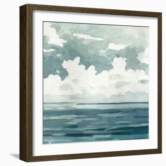 Textured Blue Seascape II-Emma Caroline-Framed Art Print