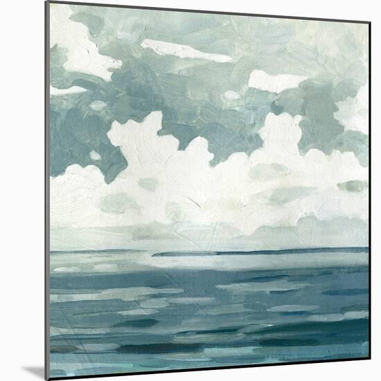 Textured Blue Seascape II-Emma Caroline-Mounted Art Print