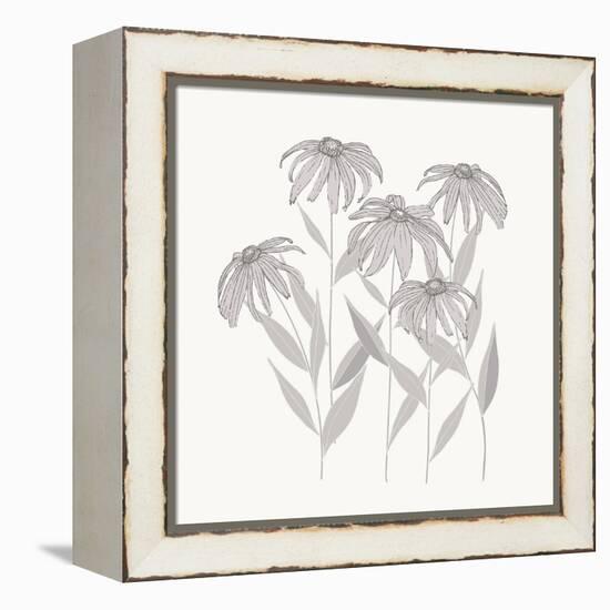 Textured Calm Flower Black Eyed Susans-Sweet Melody Designs-Framed Stretched Canvas